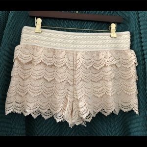 Lacy crocheted shorts